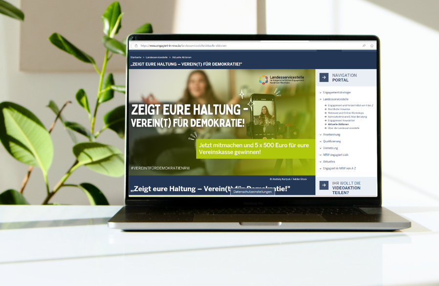 Social-Media-Projekt zum Thema Demokratie der Landesservicestelle NRW für bürgerliches Engagement